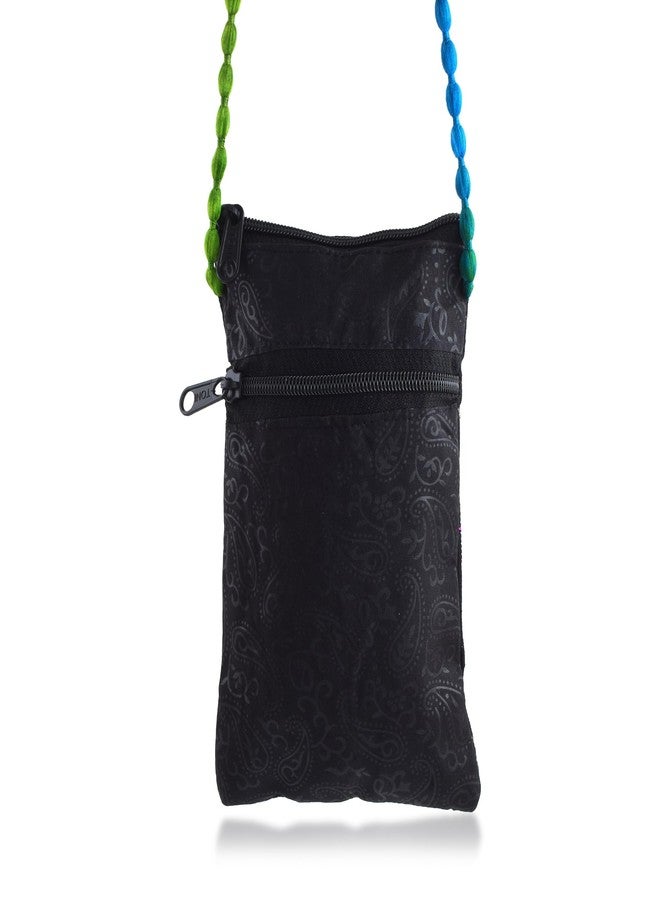 Superstore18 Cotton Blend Handmade Peacock motif Embroidered Mobile Crossbody Bag, Traditional Wedding Design, for Women (SST5153HBSC) - Image 5